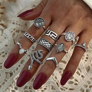 Bohemian Style Hollow Vintage Snake 10-Piece Set